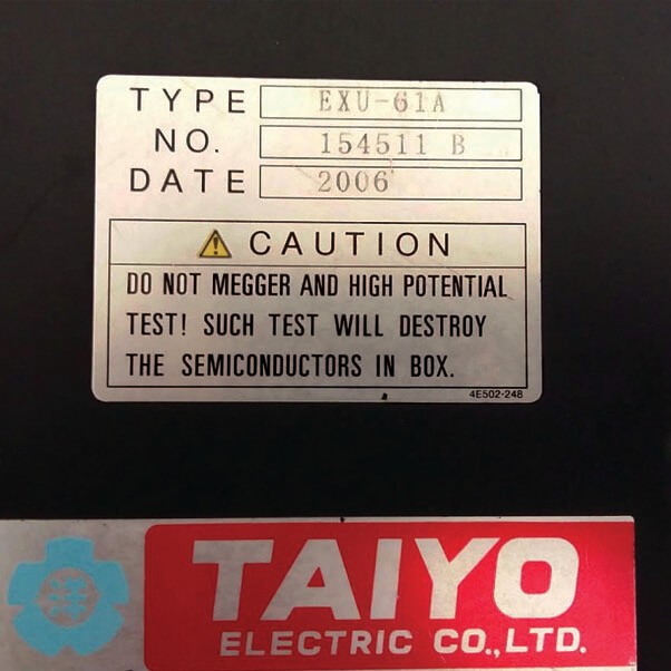 TAIYO EXU 61 A AUTOMATIC VOLTAGE REGULATOR (AVR)