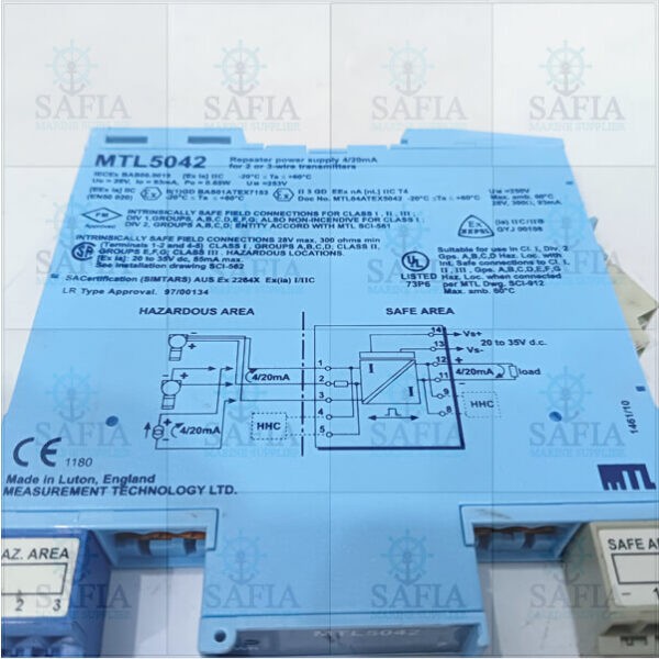 MTL 5042 REPEATER POWER SUPPLY 4-20 MA FOR 2 OR 3 WIRE TRANSMITTER