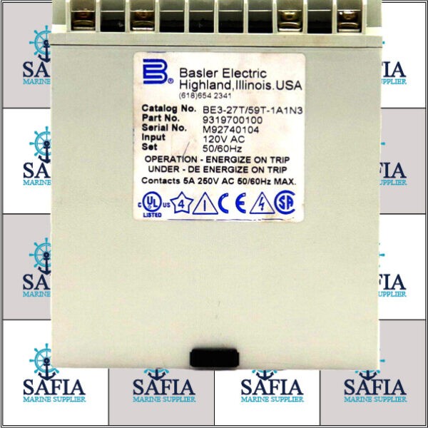 BASLER ELECTRIC BE3-27T59T 1A1N3 OVER UNDER VOLTAGE RELAY