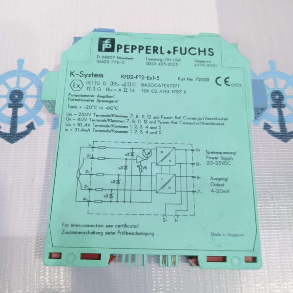 PEPPERL+FUCHS K-SYSTEM KFD2-PT2-EX1-5 POTENTIOMETER AMPLIFIER 72023