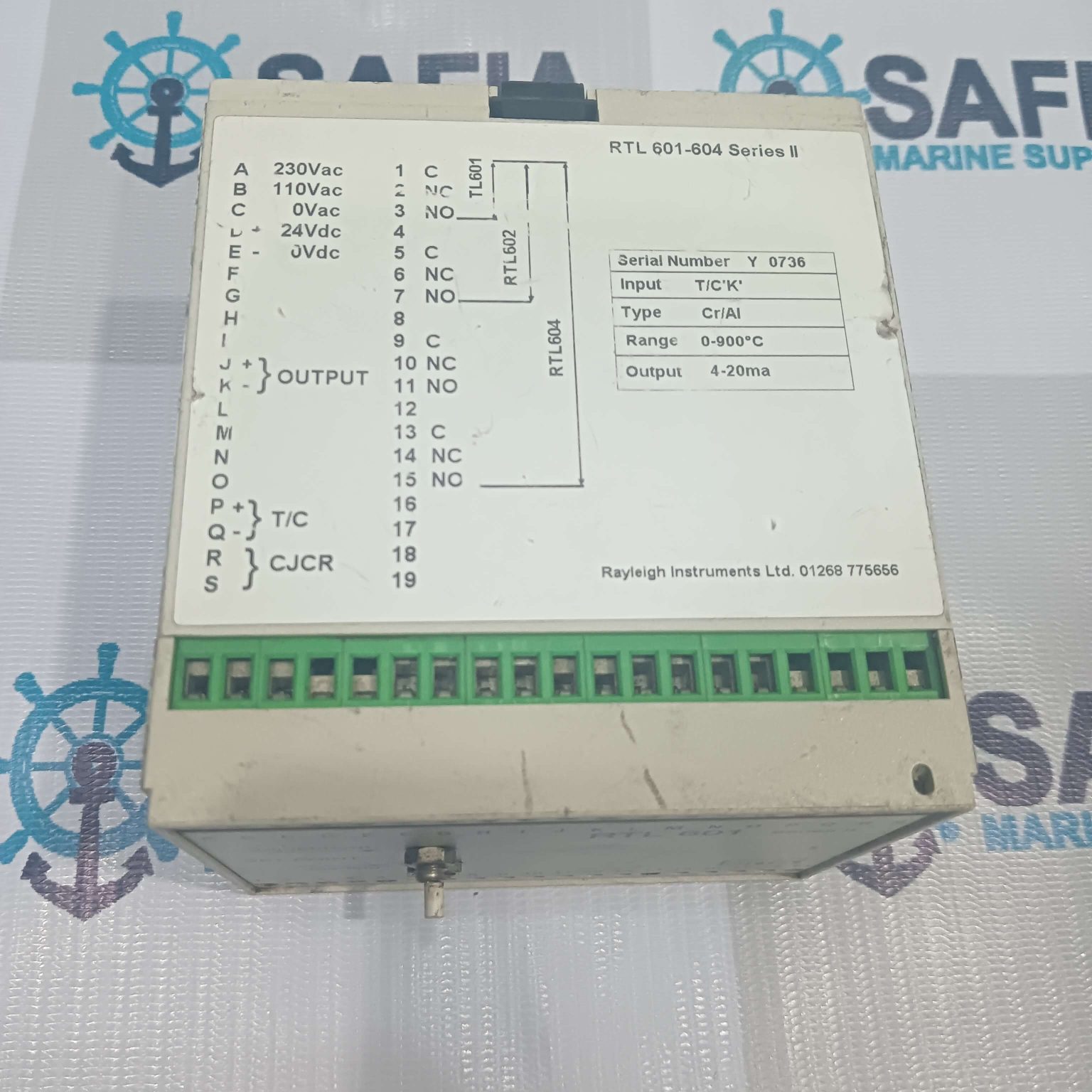 Raytel Front Panel RAYTEL RTL 601 TEMPRATURE CONTROLLER