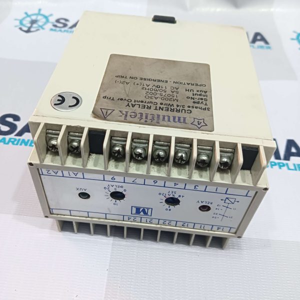 Multitek M200-A30 Current Relay 3 PHASE 34 Wire CURRENT OVER TRIP