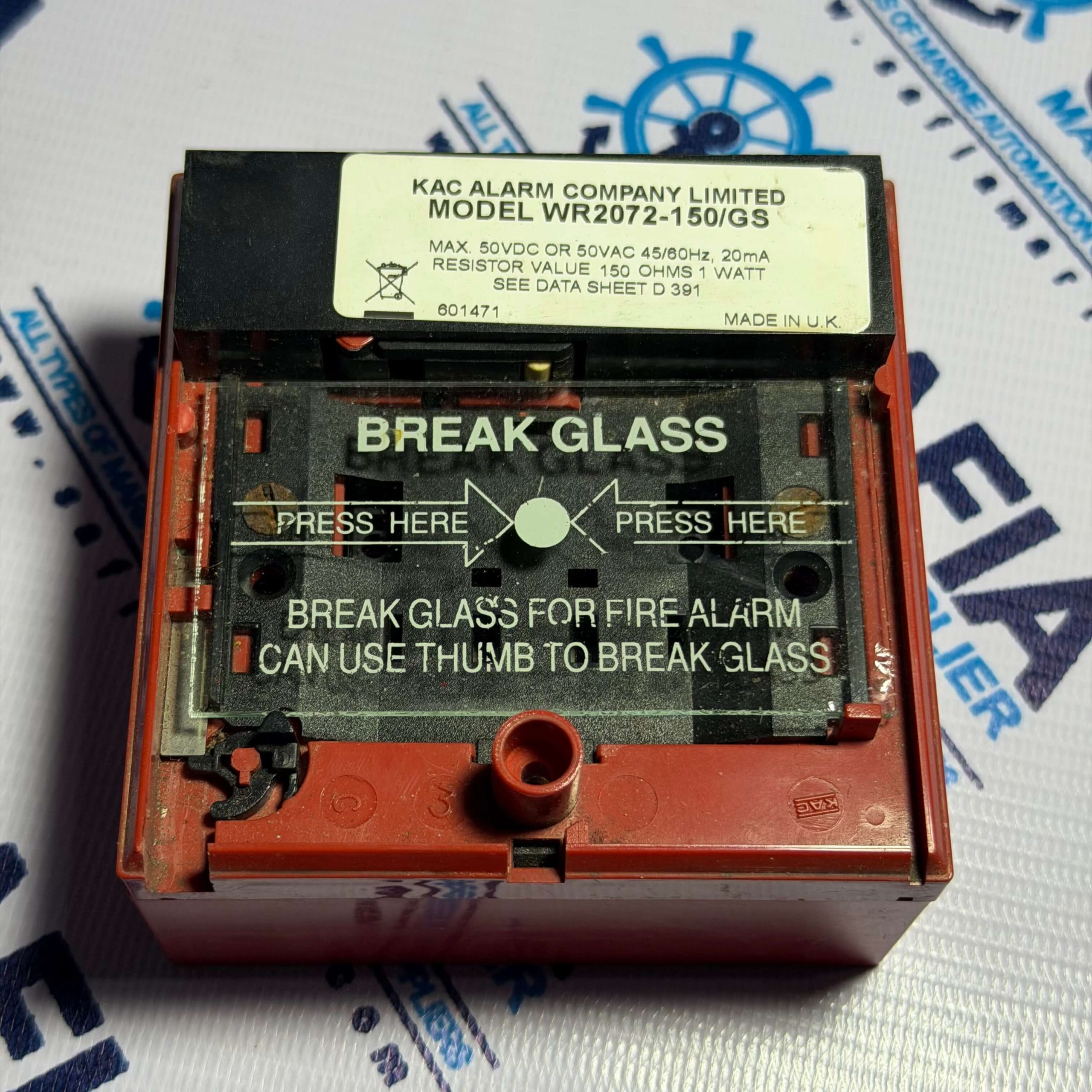 AUTRONICA KAC ALARM WR2072-150/GS Manual Call Point