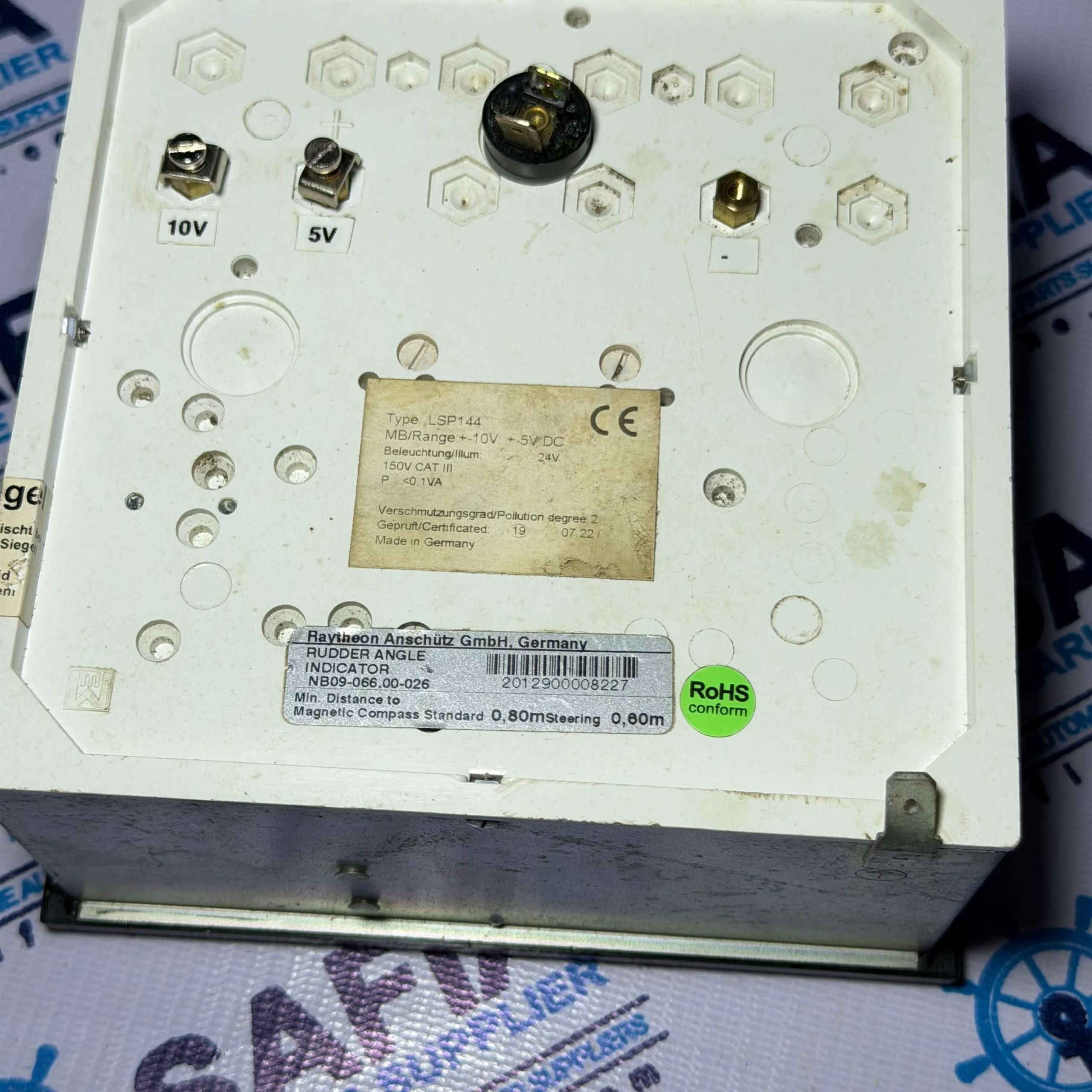 Anschutz Lsp144 Rudder Analog Indicator Meter 24V