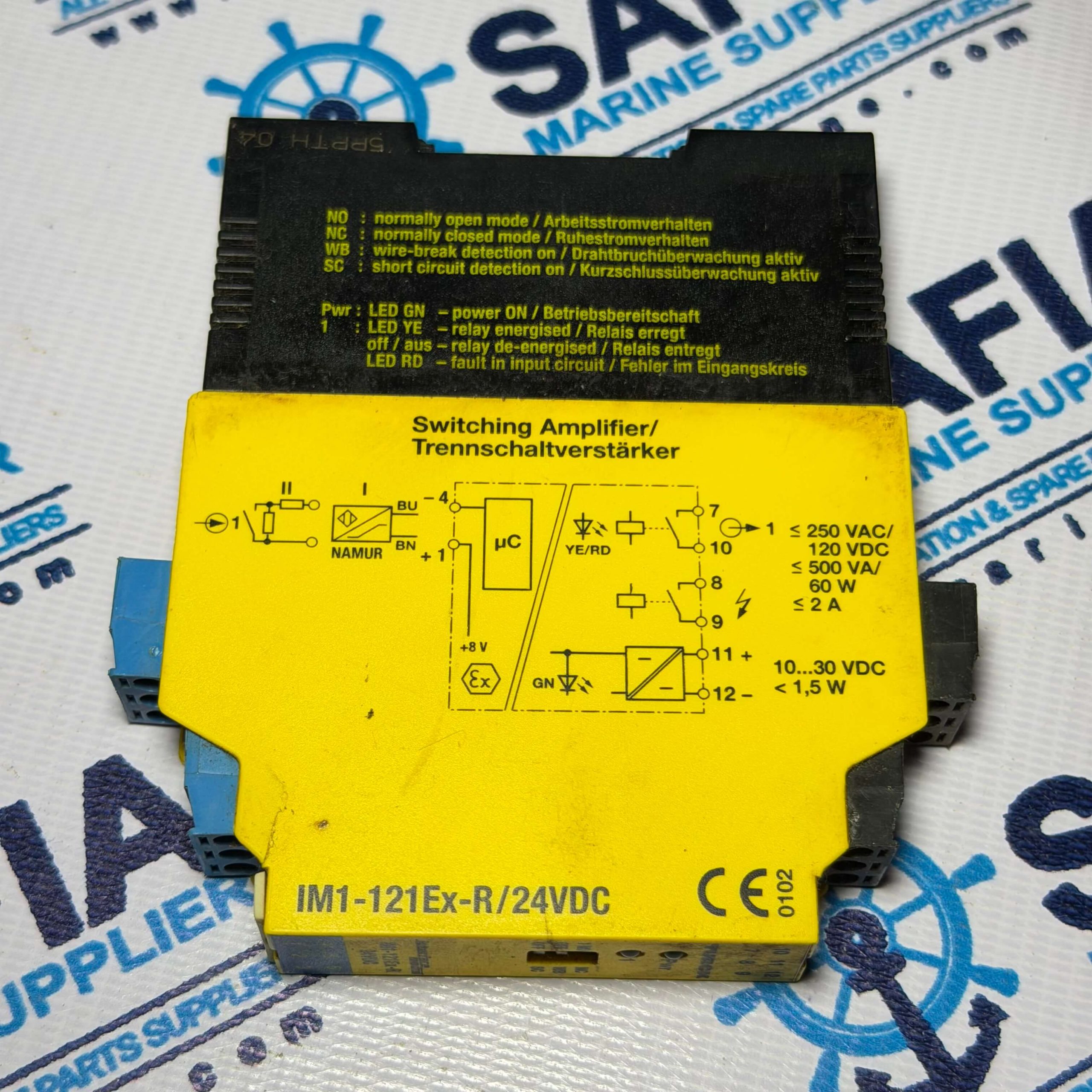 TURCK IM1-121Ex-R 24 VDC Safety Barrier Switching Amplifier